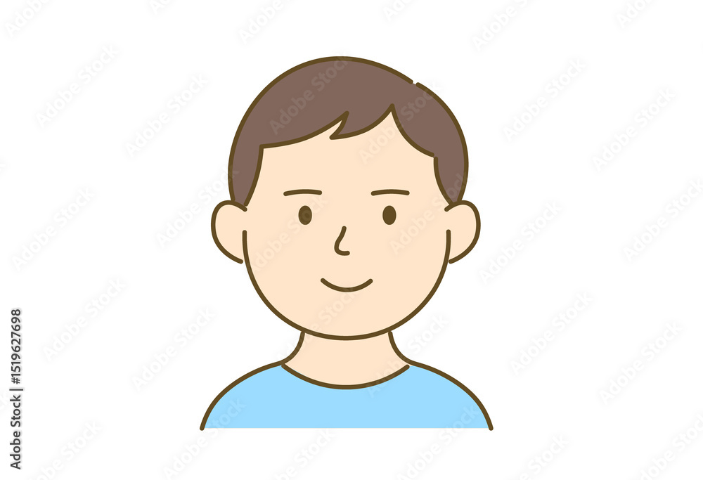 Obraz premium Illustration of a Man with Cleared Acne
