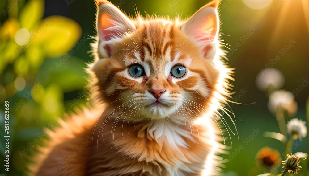 Obraz premium cat on background