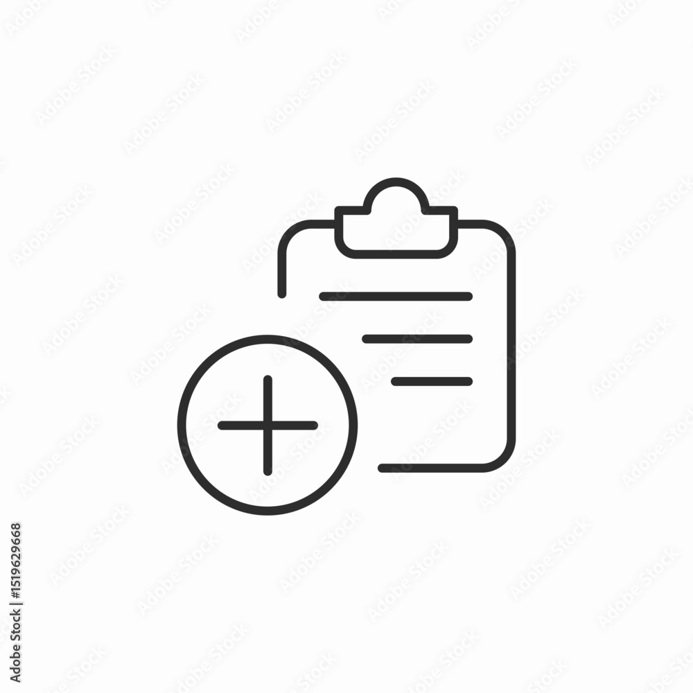 add plus clipboard icon sign vector add plus clipboard icon sign vector