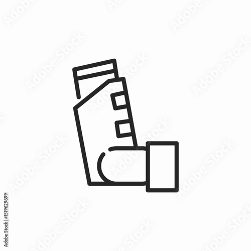 asthma inhaler icon sign vector