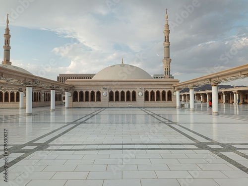 The Prophet's Mosque (Masjid Nabawi) Courtyard and Architecture in Medina