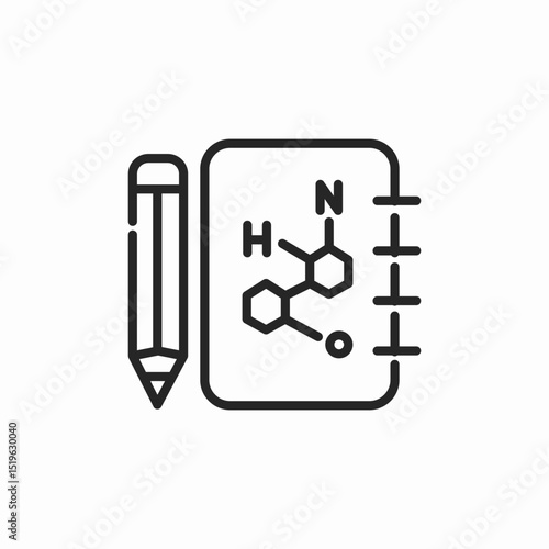 chemistry book icon sign vector