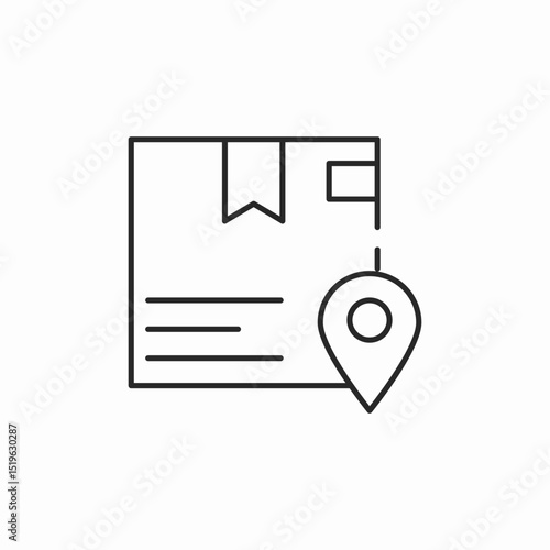 delivery order tracking icon sign vector