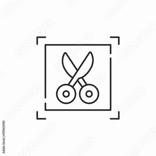 edit cut scissors icon sign vector