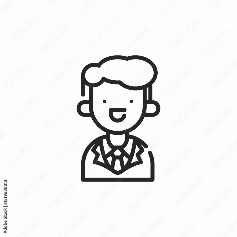Fototapeta premium male worker icon sign vector
