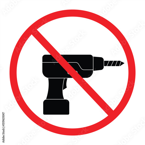 No need to drill, drilling is prohibited. vector illustration