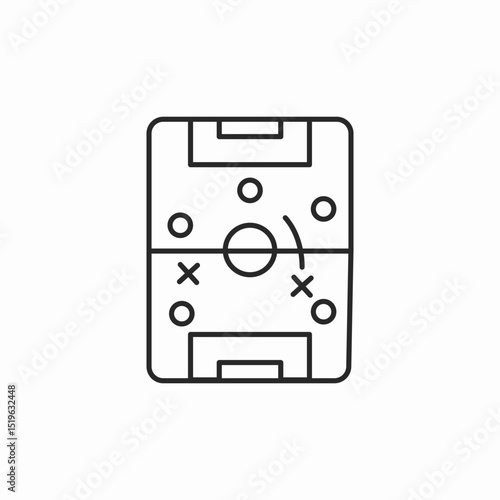 soccer pitch tactics icon sign vector