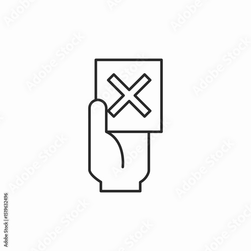 soccer referee red card icon sign vector