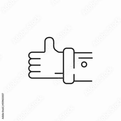 thumbs up like icon sign vector