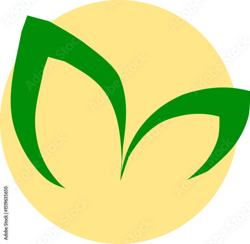  Liść – ekologiczne logo w stylu flat
