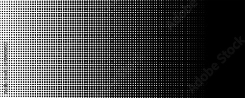 Set of halftone dots gradient pattern texture isolated on white background. Straight dotted spots using halftone circle dot raster texture. Vector blot half tone collection.