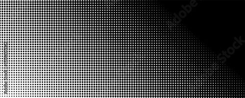Set of halftone dots gradient pattern texture isolated on white background. Straight dotted spots using halftone circle dot raster texture. Vector blot half tone collection.