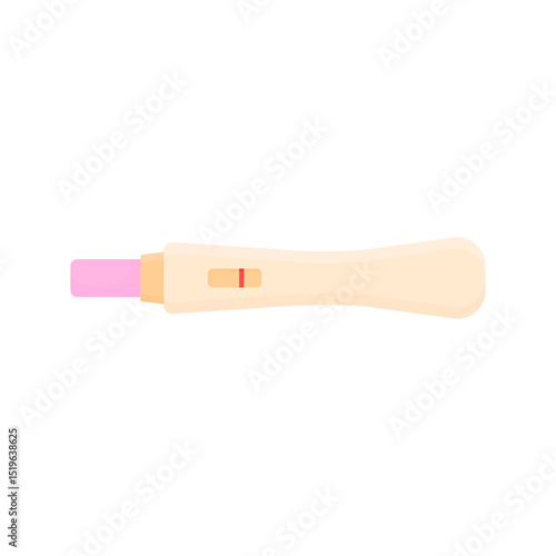 Negative pregnancy test. Minimalistic beautiful vector illustration of a single strip pregnancy test.