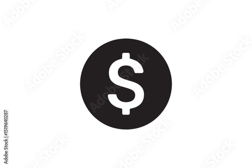 money icon silhouette vector with white background