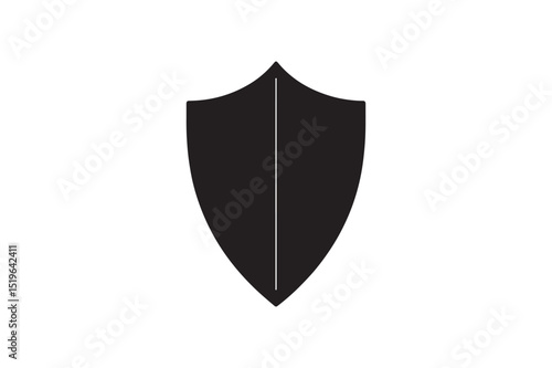 Free Download Shield icon silhouette vector with white background - GFXLoad