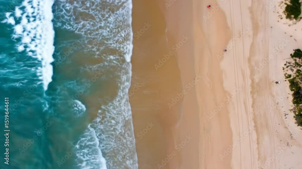 Aerial View of a Beach and Ocean Aerial View of a Beach and Ocean