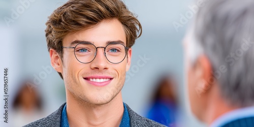 A young professional being introduced to an industry leader