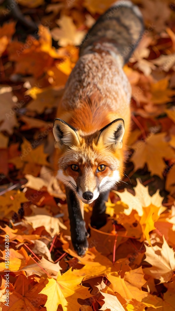 Naklejka premium Fox in Autumn Forest