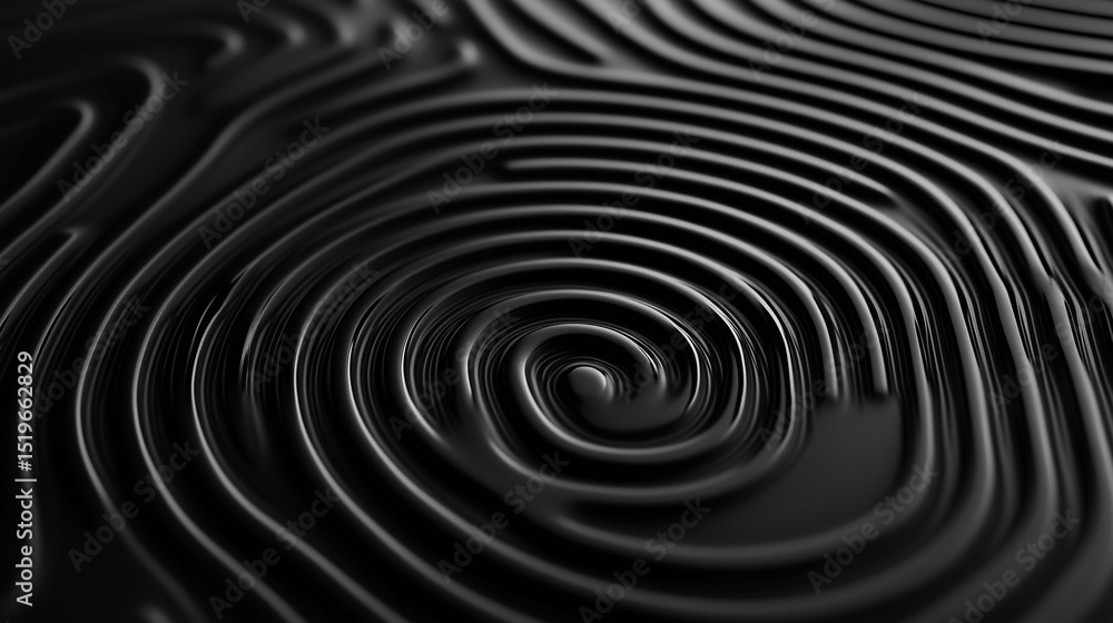 Obraz premium Modern Black Fingerprint Maze Background Wallpaper Pattern