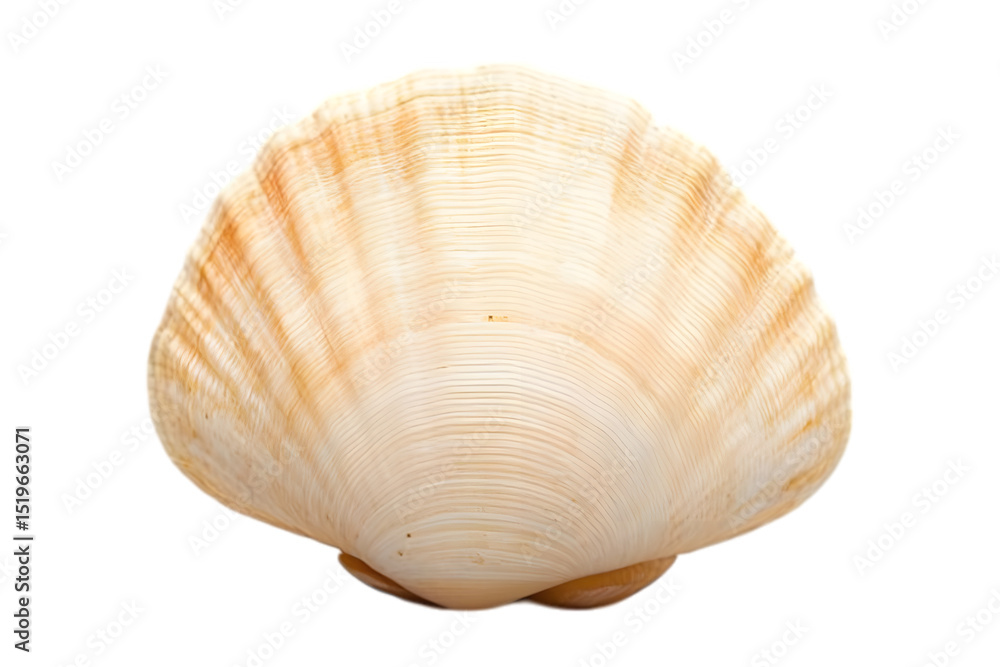 Detailed close up of a single, smooth seashell. Perfect for summer, beach, ocean, nature, and coastal themes. Detailed close up of a single, smooth seashell. Perfect for summer, beach, ocean, nature, and coastal themes.