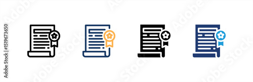 Award icon set multiple style collection. Vector illustration.