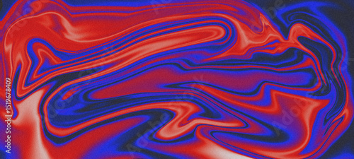 Vibrant Abstract Liquid Swirl Texture with Red and Blue Neon Fluid Gradient, Modern Psychedelic Flow Design, Energetic Digital Background for Art, Poster, Wall Decor, or Futuristic Creative Projects
