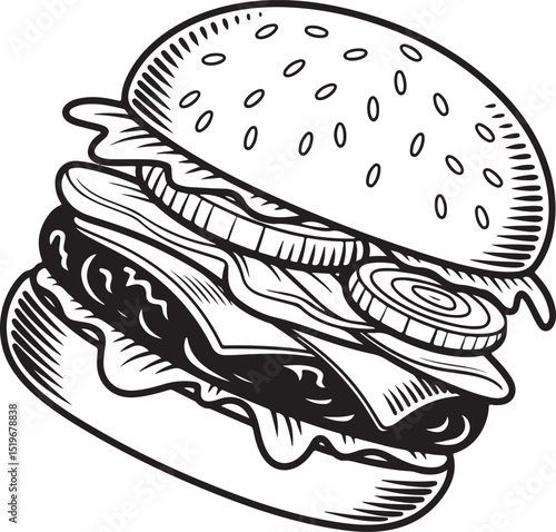 Delicious Juicy Burger A Classic American Icon