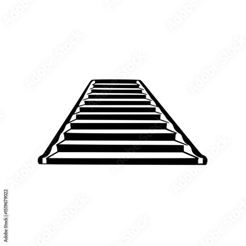 Vector icon of a stairway path