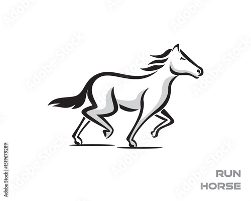 drawn running horse art illustration inspiration