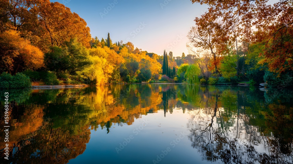Beautiful landscape of serene lake Beautiful landscape of serene lake
