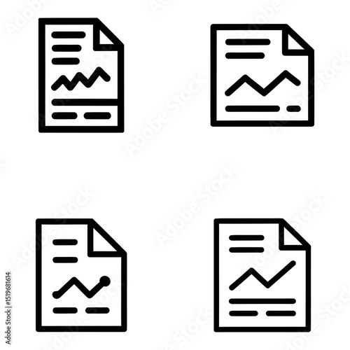 Icon representing a financial or business report