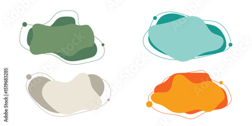 vector illustration abstract shape. colorful creative frames for advertising text, with the effect of imposing. modern graphical design business cards, invitations, gift cards, flyers ,brochures