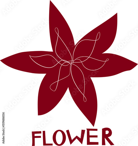 Logo z kwiatem – elegancki motyw wektorowy