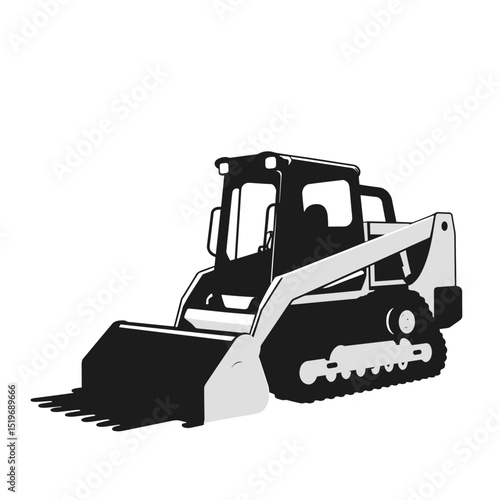 Compact Skid Steer Track Loader Powerful Construction Equipment For Earthmoving This heavy equipment image is perfect for construction industry brochures, website design