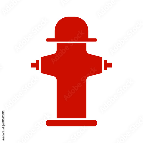 Fire hydrant silhouette stencil template for firefighters urban planners