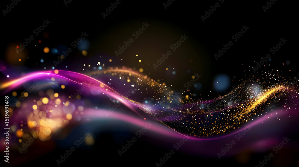Fototapeta premium Abstract Colorful Background With Glittering Waves