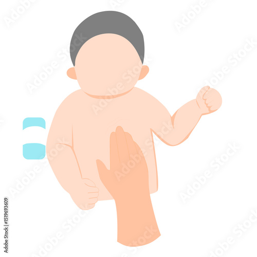 baby boy in massage treatment