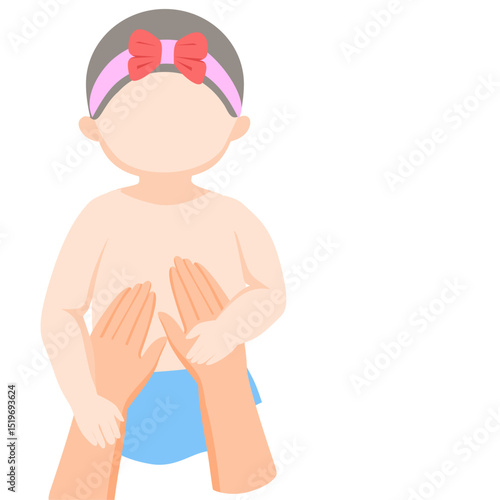 Baby girl massage treatment