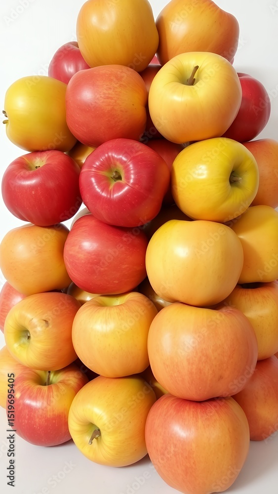 Vibrant Stack of Red and Green Apples Vibrant Stack of Red and Green Apples