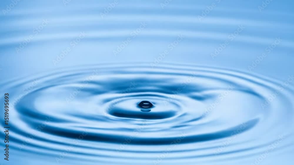 Water droplet impact creating concentric ripples Water droplet impact creating concentric ripples