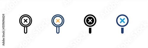 Disagree icon set multiple style collection. Vector illustration.