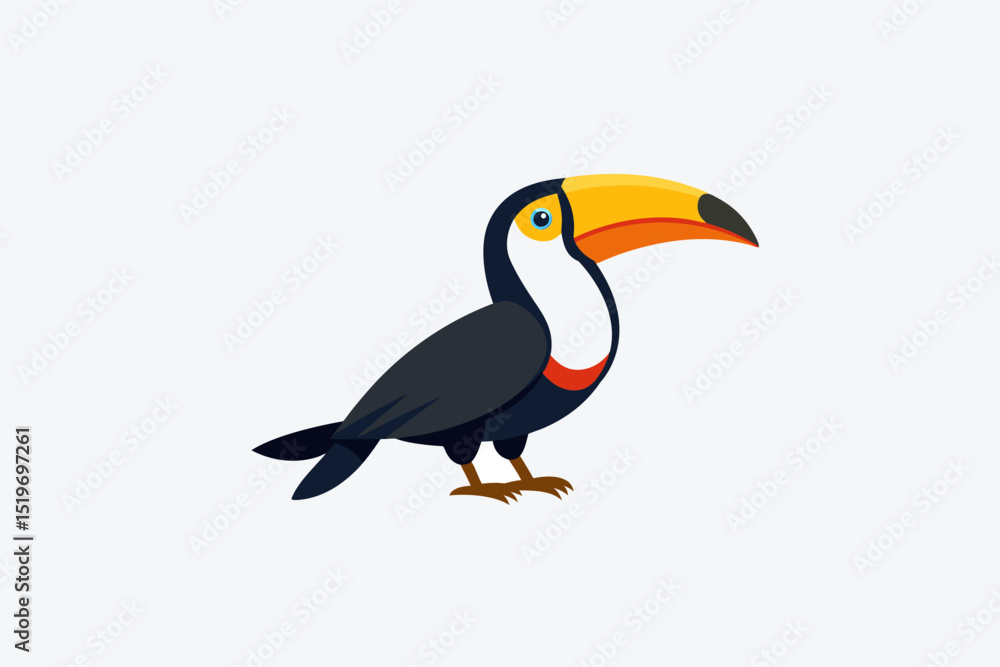 Fototapeta premium toucan on white background