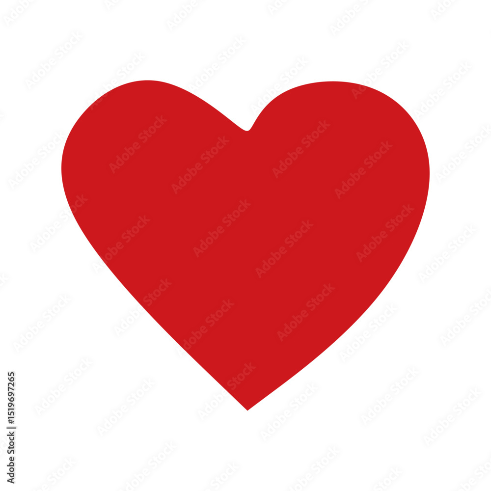 Red heart icon. Hand drawn heart illustration. Love symbol Red heart icon. Hand drawn heart illustration. Love symbol
