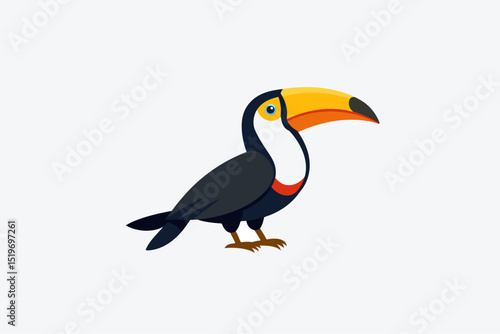 toucan on white background
