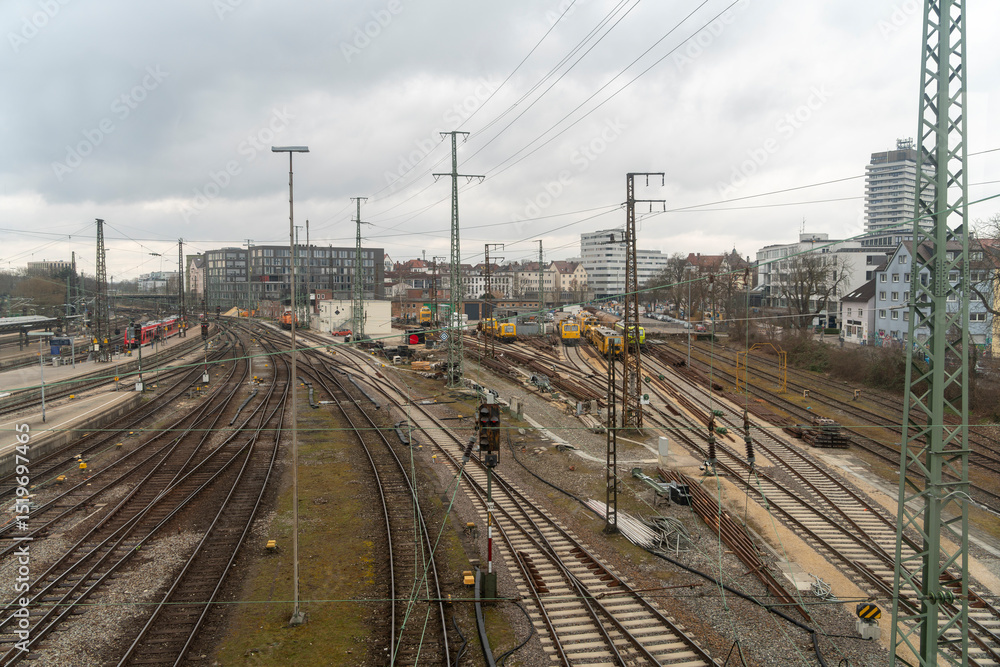 Obraz premium Railroad scenery in Ulm