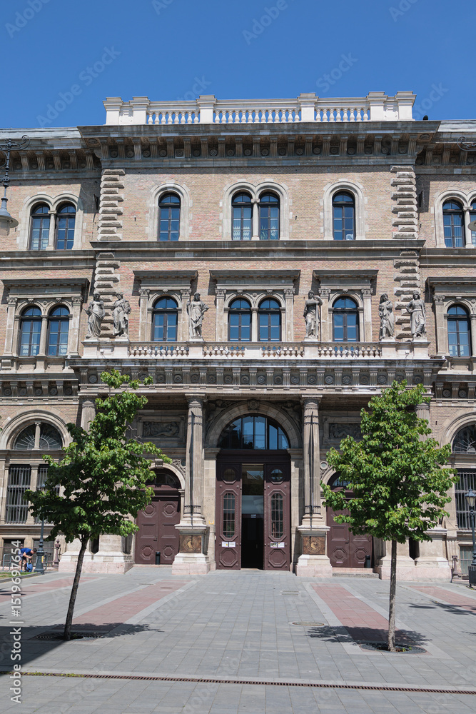 Neoclassical Facade of the Corvinus University of Budapest - Hungary Neoclassical Facade of the Corvinus University of Budapest - Hungary
