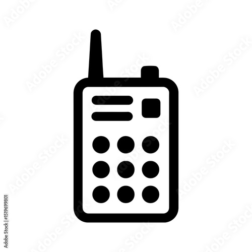 Walkie-talkie icon with transparent background


