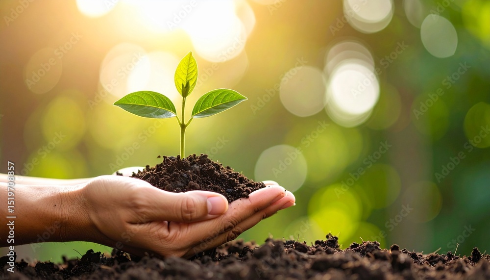 Planting New Life A Symbol of Hope Growing in Hand Nurturing Care Planting New Life A Symbol of Hope Growing in Hand Nurturing Care
