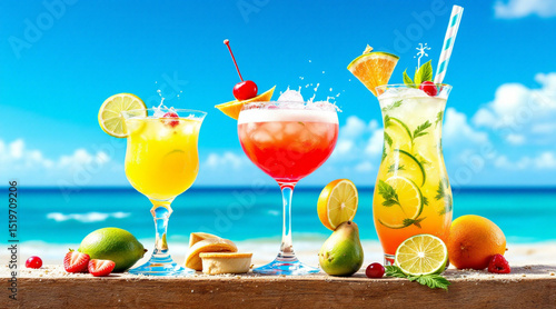 cocktails on the beach