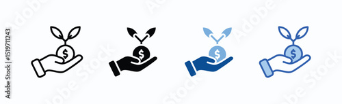 Investment Icon Sheet Multiple Style Collection Isolated Vector